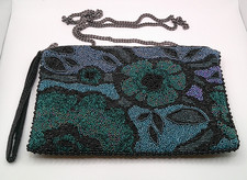 Mary Frances Beaded Floral Crossbody Pochette with Wristlet/Clutch Options