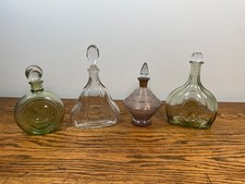4 VINTAGE GLASS LARGE OVERSIZED SHOP DISPLAY APOTHECARY PERFUME BOTTLES