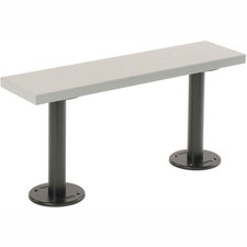 Global Industrial Thick Solid Plastic Locker Bench Top Gray - 36 x 9.5 x 1 in.
