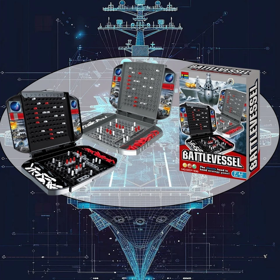 Battleship The Classic Naval Combat Strategy Board Games Board Parent-child Fun - Image 3 of 4