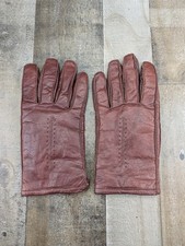 Vintage BERMAN S Genuine Leather Winter Thinsulate Gloves Brown Medium