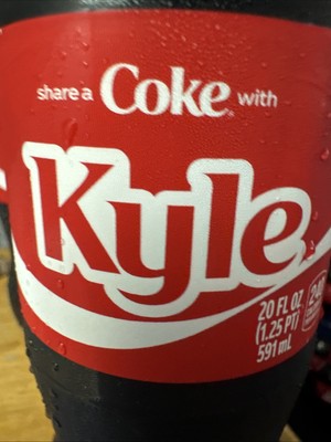   Share a Coke with   Kyle   2025 Personalized Gift Coca~Cola Bottle 20oz