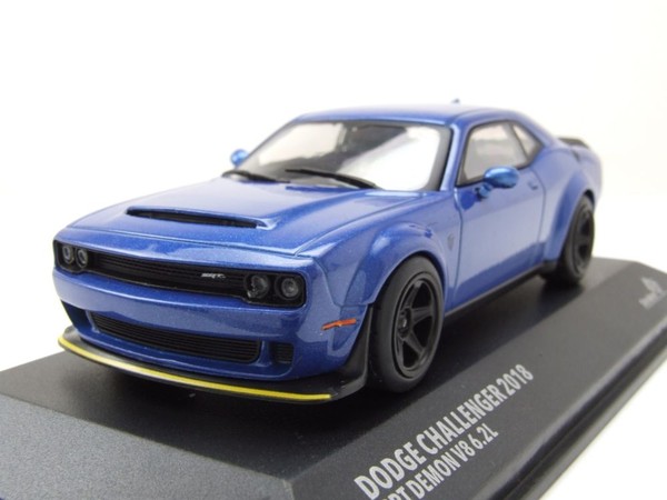 Dodge Challenger Srt Demon 2018 Blau Metallic Modellauto 1:43 Solido-image