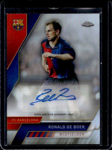 2022 Topps Chrome FC Barcelona: Mes Que Un Club Ronald De Boer Card Auto #AU-RD