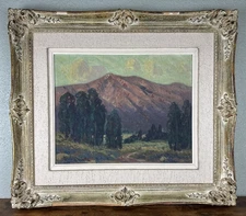 SUNSET GLOW BY E. EMILE CHIAPELLA 20” X 16” OIL ON CANVAS~CALIFORNIA LANDSCAPE