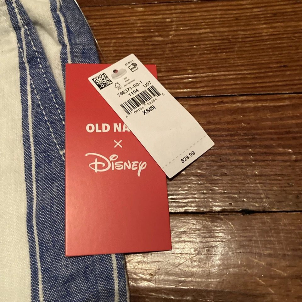 Pantalones Cortos Utilitarios Niños Talla 5 XS Old Navy x Disney Mezcla de Lino Bordado Bolsillo Foto 3 de 4