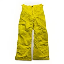 Columbia Bugaboo Ski Pants Youth Sz M (10-12) Yellow Insulated Winter Read*