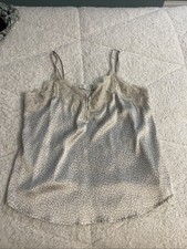 Abercrombie Fitch Womens Y2K Lace Trim Babydoll Camisole S Beige