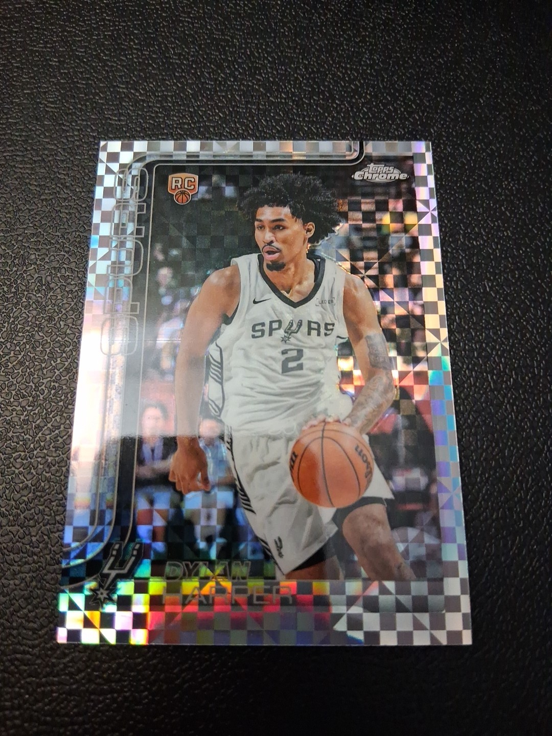 2025-26 Topps Chrome Dylan Harper X-fractor Refractor Rookie Card RC #252 Spurs