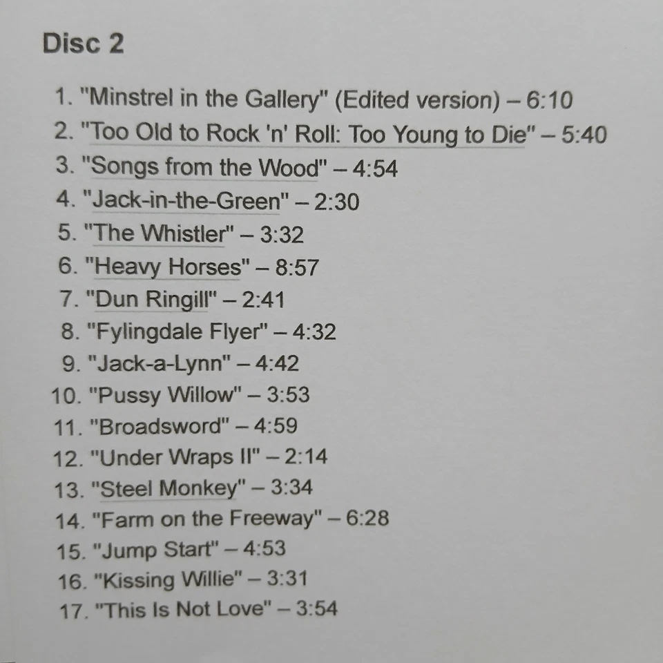 JETHRO TULL - The Best of : The Anniversary Collection (2 CD Box Set) UK VG+ - Bild 3 von 4