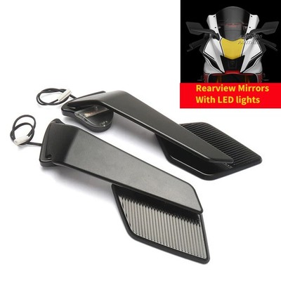 For YAMAHA YZF R1 YZF R6 YZF R7 Rearview Mirrors With Turn Signals LED lights