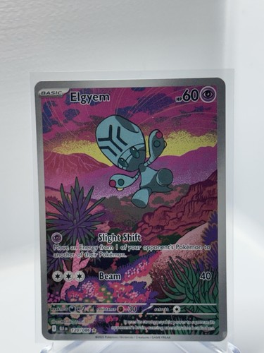 Pokemon TCG Elgyem Card Illustration Rare Sv: Black Bolt 120/086 NM Condition