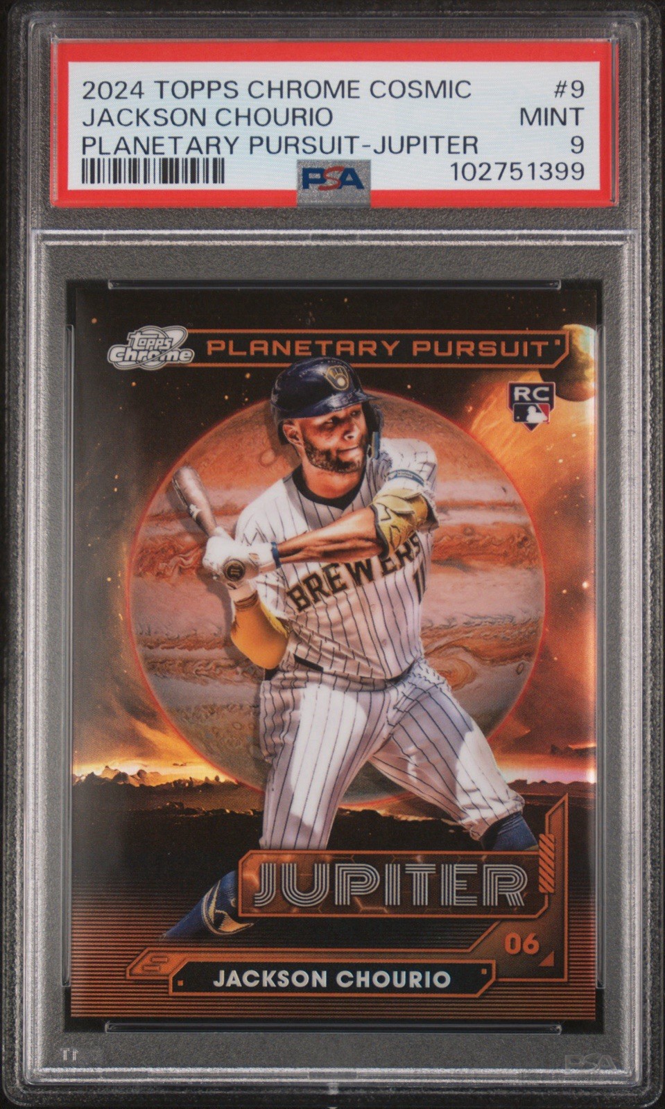 2024 Topps Cosmic Chrome - Planetary Pursuit Jackson Chourio #PPJ-9 Jupiter (RC)