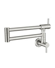 Pot Filler Faucet Brushed Nickel Commercial Wall Mount Stove Faucet Wall Moun...