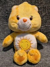 Vtg 2003 Care Bears Funshine Bear Tie-Dye Plush Stuffed Animal