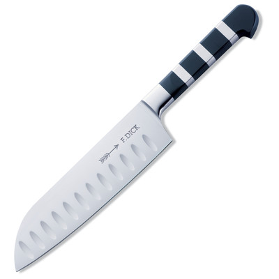 Dick Santoku Küchenmesser 1905 Messer Klinge 18 cm, keilf?rmiger Kullenschliff