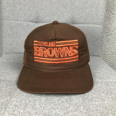 Vintage Cleveland Browns Hat Cap Snap Back One Size Brown NFL Drew Pearson