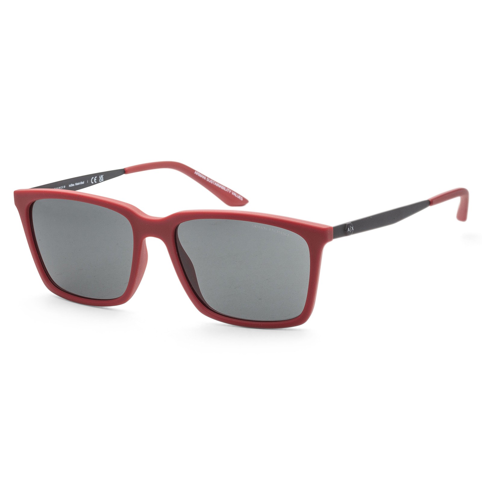 Armani Exchange Mens 57mm Matte Red Sunglasses AX4138S-817487-57 8790₽