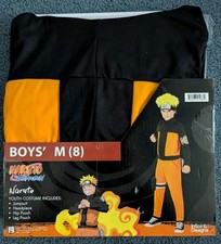 New Brand Naruto Costume Cosplay Anime Full Set Size Medium 8 Party Kids Boy M
