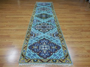Bohemian Rug, Oushak Turkish Ushak Rug,Contemporary Design Rug 2.7x10 Ft