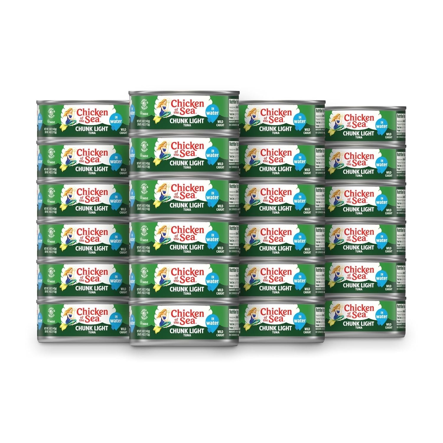Chicken of the Sea Chunk Light Tuna in Water 5oz Cans 24 Pack Wild Caught