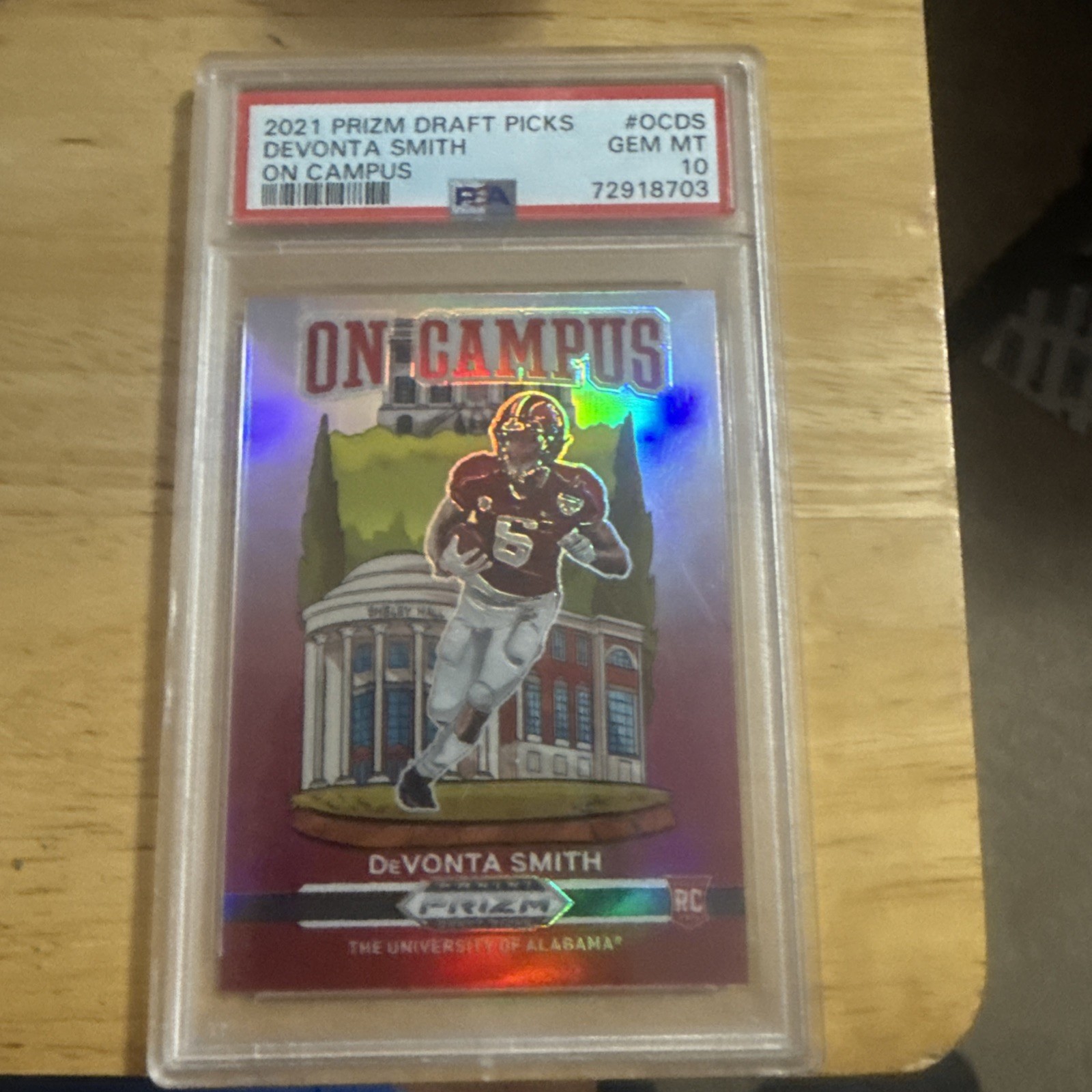 2021 Prizm Draft Picks #OCDS Devonta Smith On Campus PSA 10