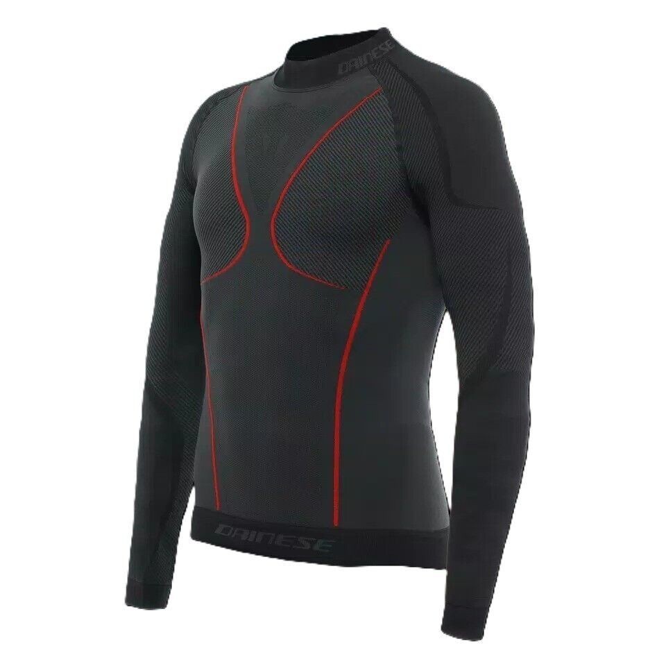Dainese Camiseta Interior Moto Thermo Dry Ls Dryarn Respirable Negro/Rojo