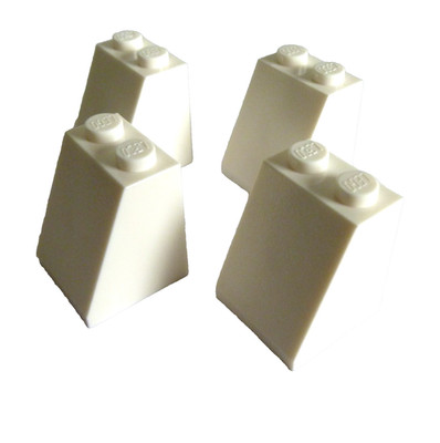 4 x LEGO  3678  City,Haus,System,Dachstein in  weiss 2 x 2 x 2 /65° Neuware