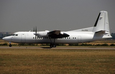 MO783   Aircraftslide/Dia   Untitled (Denim Air)  Fokker 50   PH-PRH