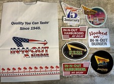 Exclusive July 4th 2026 In N Out Burger  250th Flag Bag + 7 Stickers Authentic