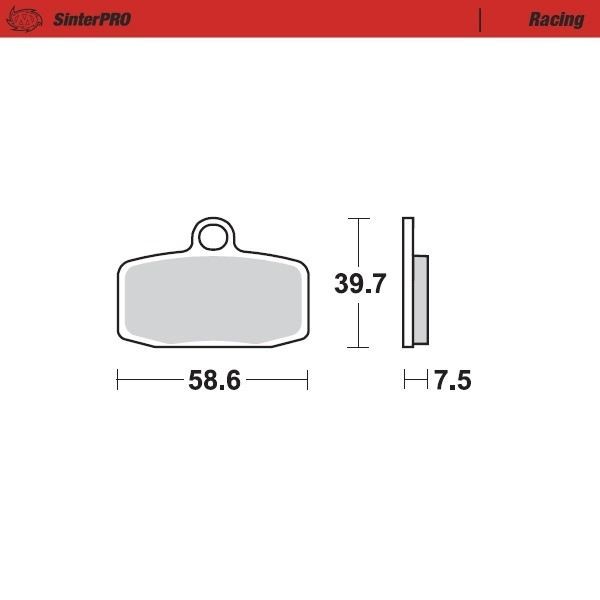 Motomaster Fnt L Pro Rac. Sinter BremsbeläGe Sherco ST 290 (Formula) 13-14-image