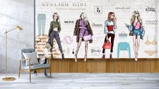 3D Fashion Show G16738 Wallpaper Wall Murals Removable Self-adhesive Honey