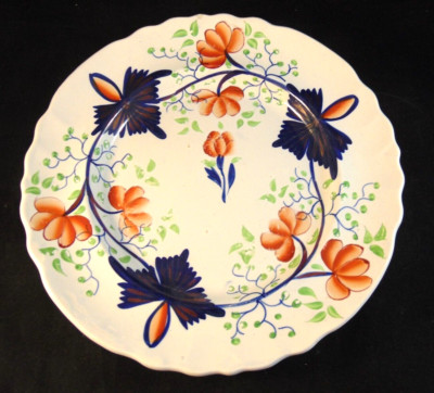 GAUDY WELSH IRONSTONE PLATE - GOOD CONDITION UNKNOWN MARK