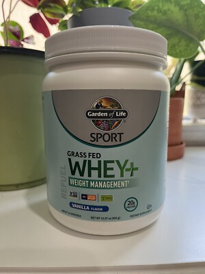 Garden Of LifeSport Grass Fed Whey+ Weight Management Protein Powder Vanilla