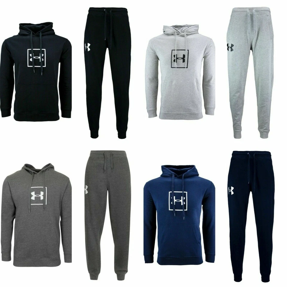 Mens Under Armour UA Fleece Hoodie & Jogger Set Pants Hooded Pullover Outfit New