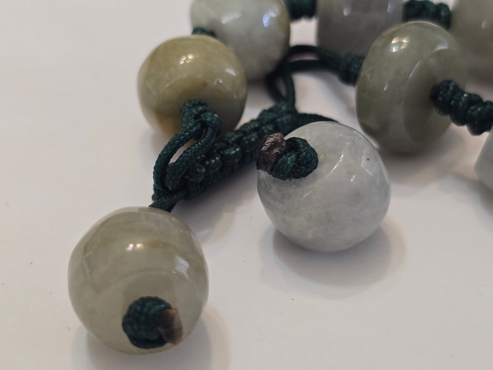 Jade Macrame Cord Beaded Adjustable Bracelet - image 10