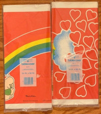 Lot Of 2 Ziggy Rainbow Paper Table Cover American Greetings 1980's Tom Wilson