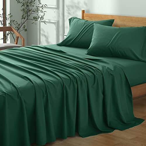 2 Pack Twin Size Flat Sheet Only Soft Breathable Brushed Microfiber Fabric Be... - Picture 2 of 7