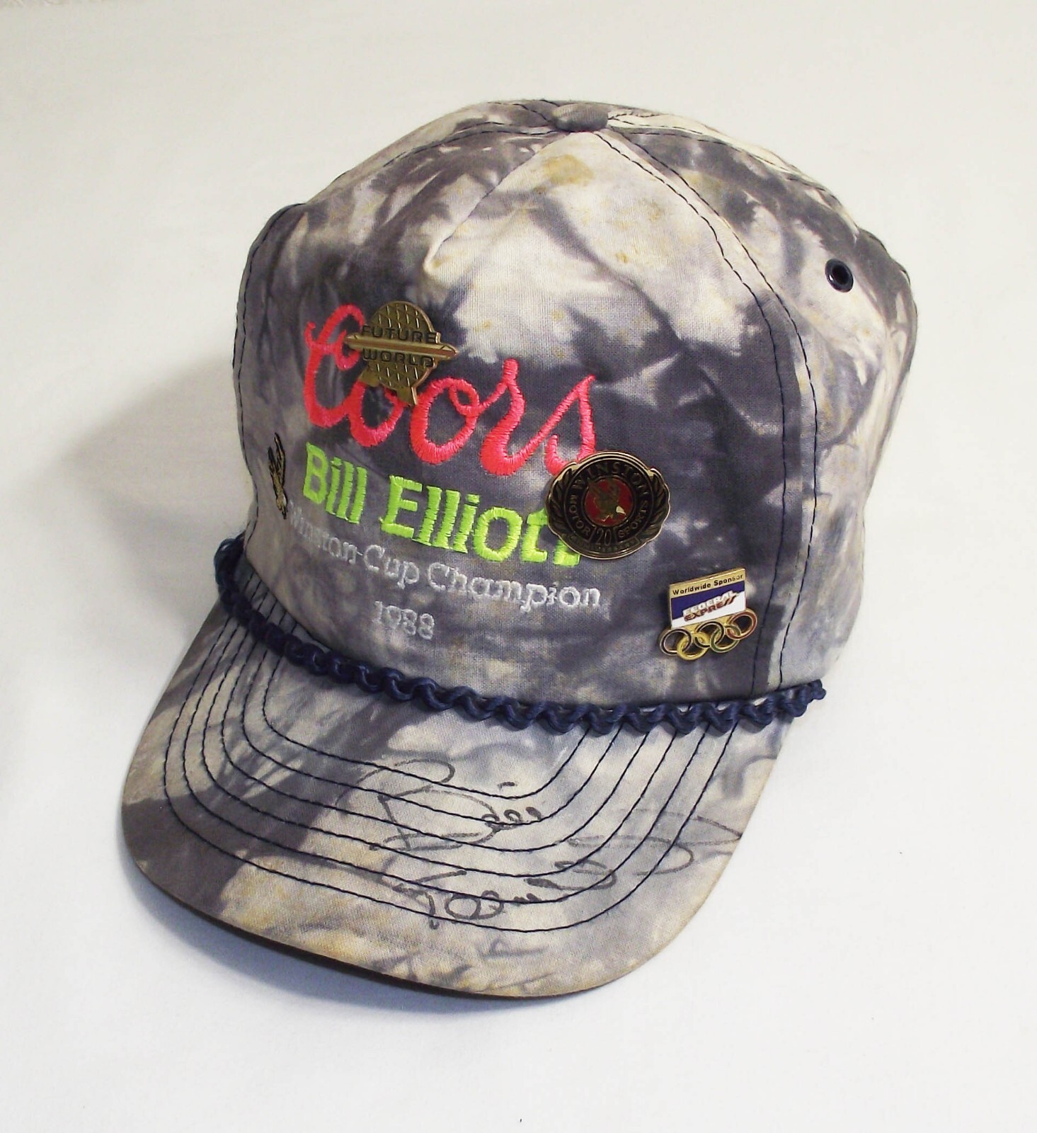 Bill Elliott Coors 1988 Winston Cup Snapback Hat NASC… Gem