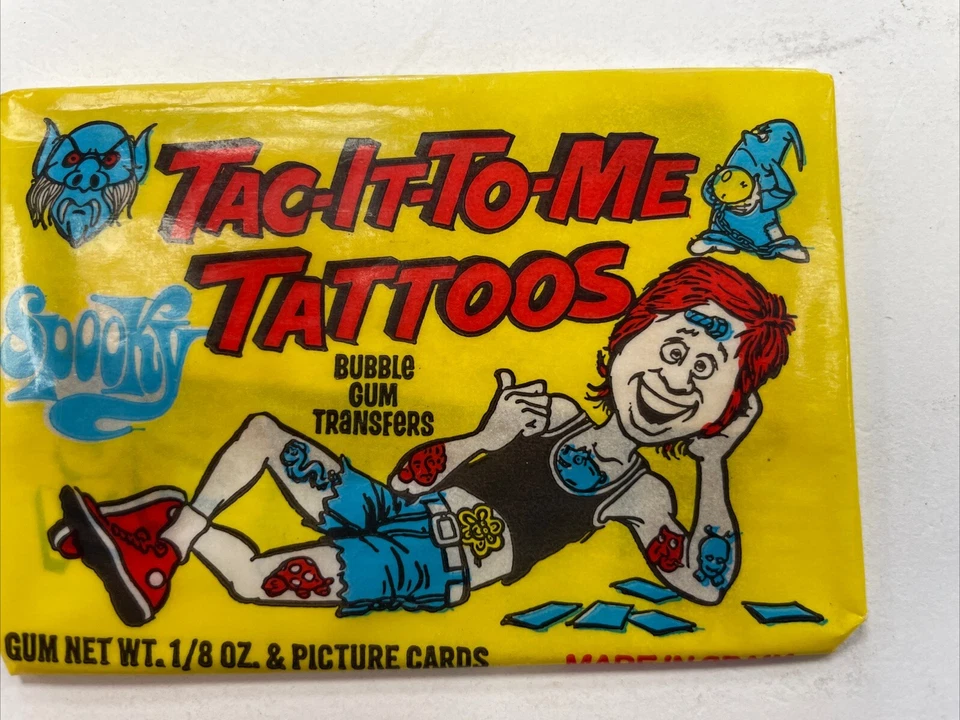 1981 Donruss USA "Spooky Tac It To Me Tattoos" Unopened Wax Pack - MADE in SPAIN - Image 3 of 4