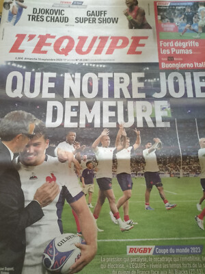 L'EQUIPE 10. September 2023 - FRANKREICH 29-13 ALL BLACKS Dass unsere Freude bleibt