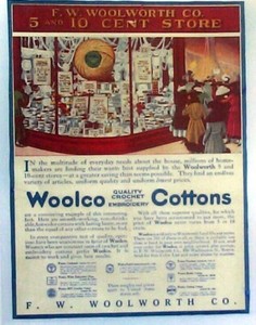 WOOLWORTH 5 AND 10 CENT STORE EARLY ADVERTISING REPRINT WOOLCO COTTONS YARN