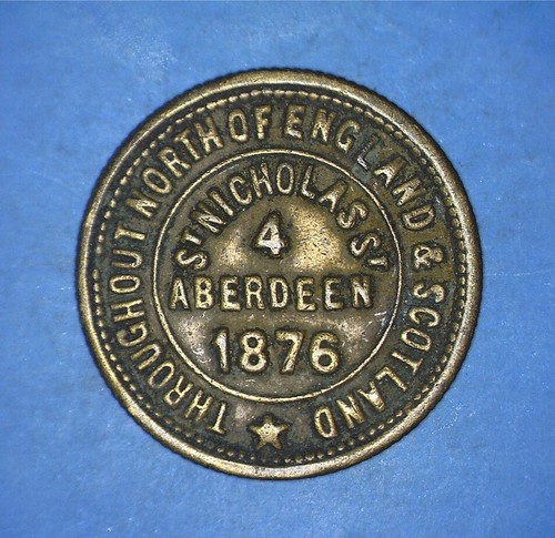1876 ABERDEEN (SCOTLAND) 1/4 LB CHECK: LONDON & NEWCASTLE TEA Co. - *60398092 🌈