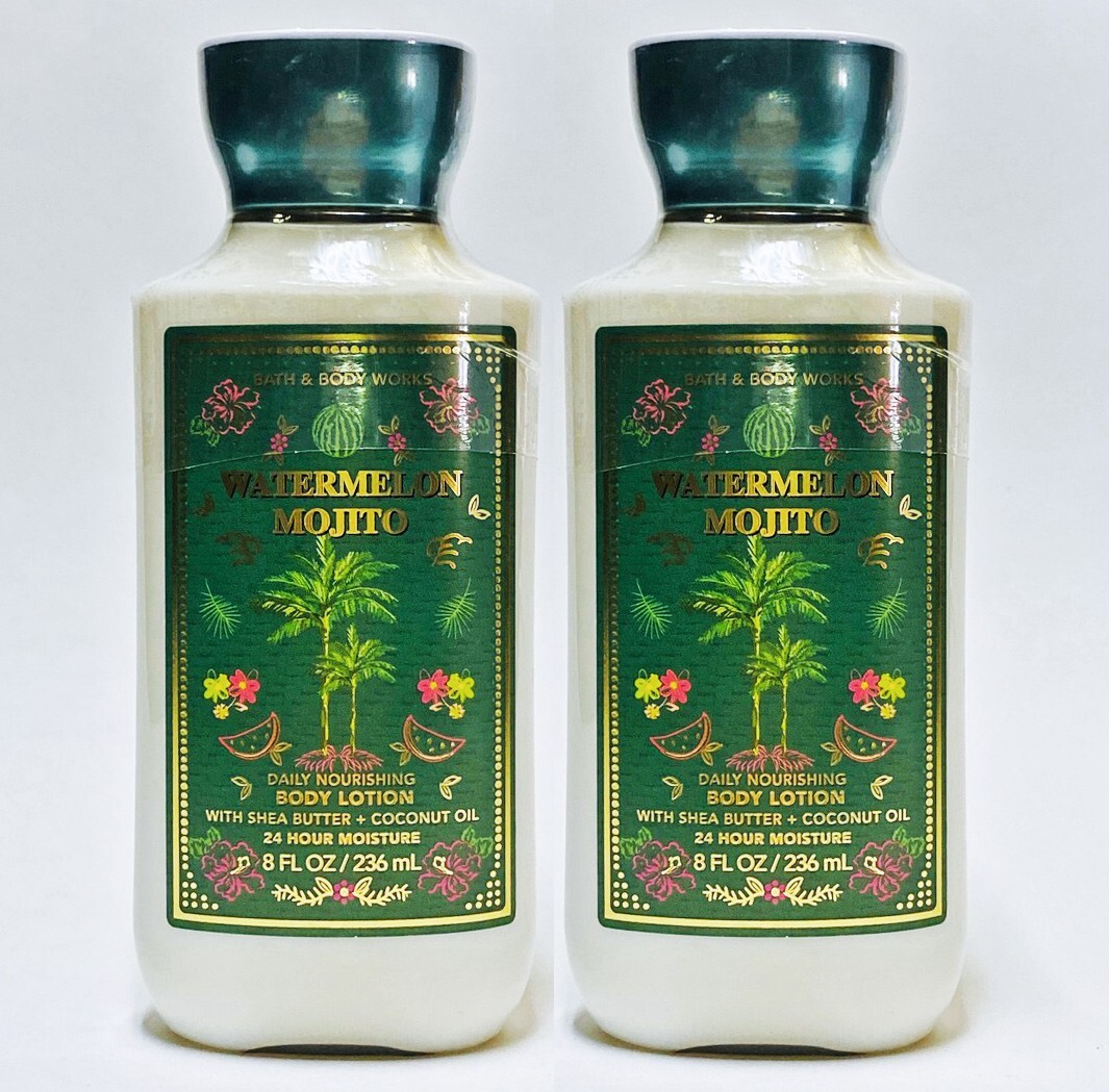 2 Bath & Body Works WATERMELON MOJITO 24HR Moisture Body Lotion