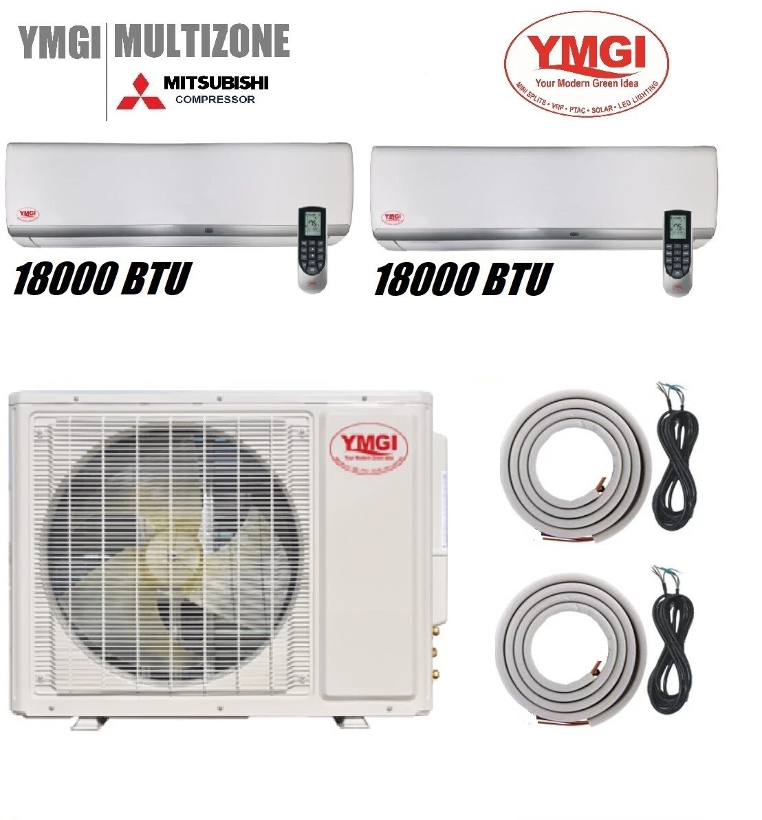 36000 BTU 2 Zone Ductless Mini Split AC for Cooling and Heating 220V LP90 |  eBay