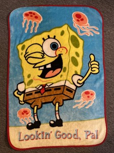 Bob Esponja Pantalones Cuadrados Peluche Minky Del Nino Bebe Cuna Manta 29 X 43 Ebay