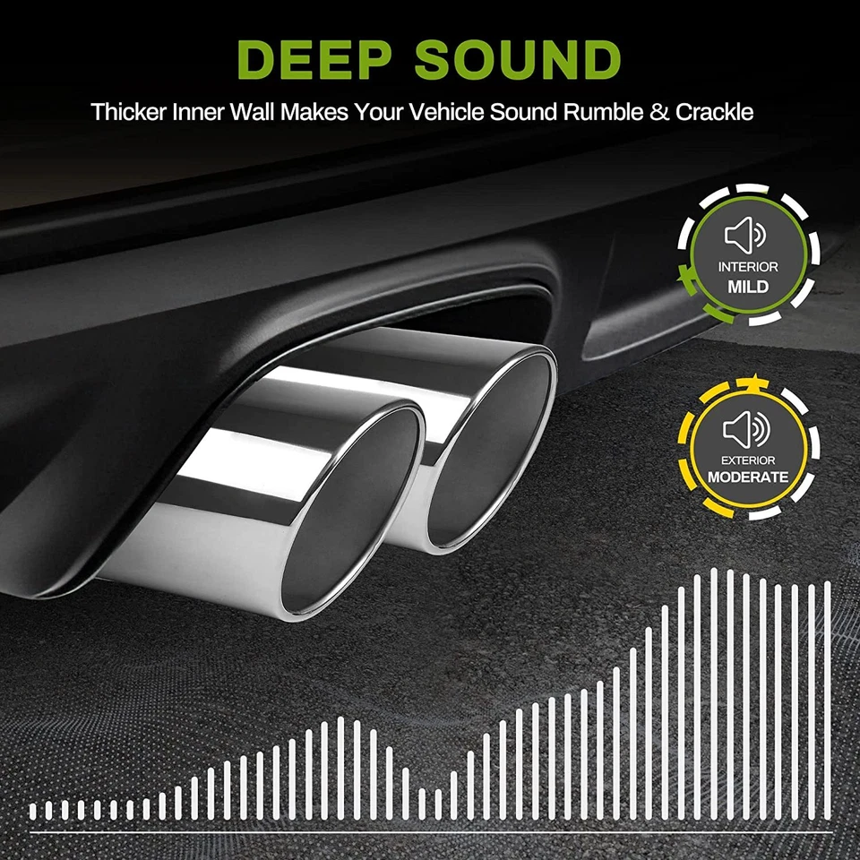 Exhaust Tip 5" Inlet /8" Outlet 15" L Bolt-On Chrome For Ford F-150 F-250 F-350 - Image 4 of 4