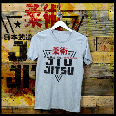 Warrior T-Shirt Fitness Jiu Jitsu Martial Arts Cross Fit Tokyo Japan Kanji Tee