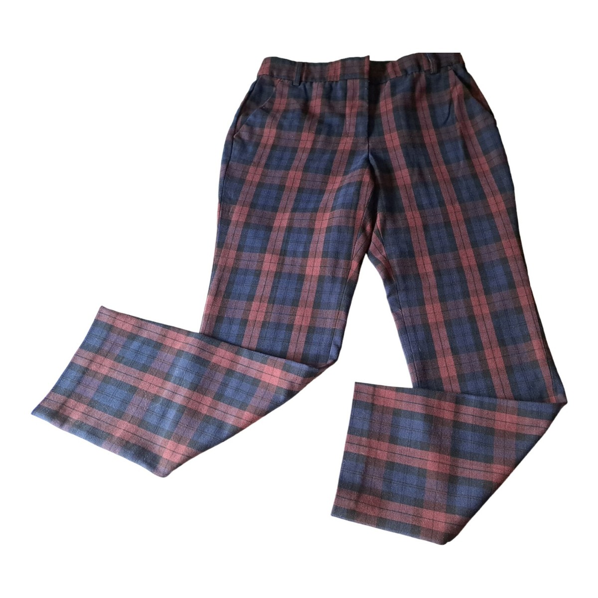 Philosophy Pants Trousers Womens Sz 8 Plaid Straight Leg
