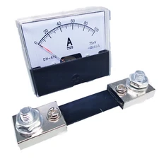 US Stock Analog Panel AMP Current Ammeter Meter Gauge DH-670 0-100A DC & Shunt